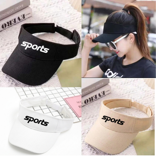 Topi Baseball Cap Bolong Wanita SPORT Topi Golf Olahraga Senam Running Outdoor Muslimah Nyaman