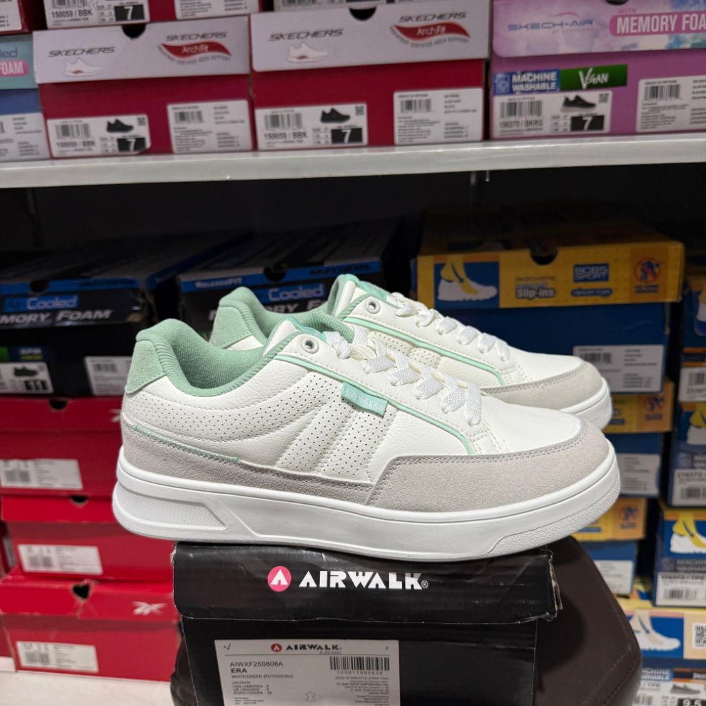 SEPATU SNEAKERS WANITA AIRWALK ERA WHITE GREEN