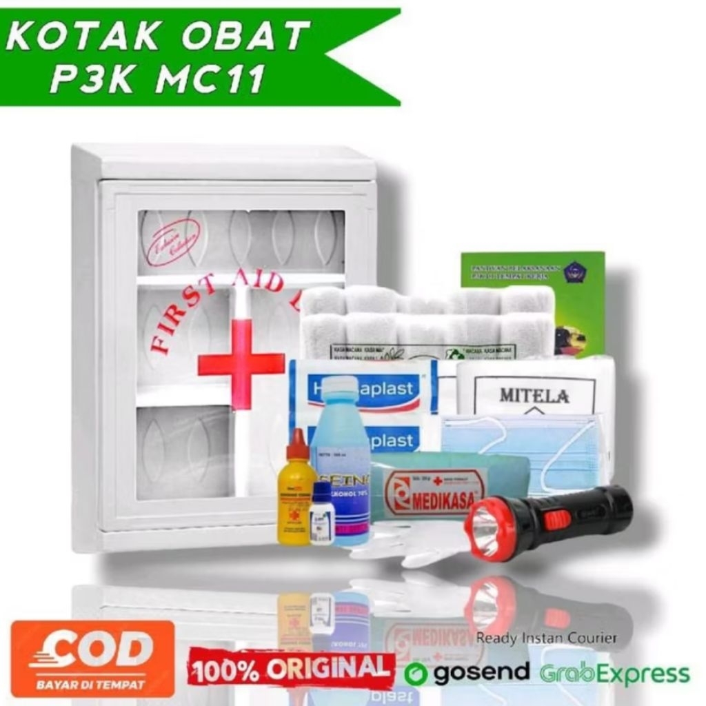 Kotak P3K Dinding + Isi Type C / First Aid Kit Box Kotak P3K isi Type C PROMOO