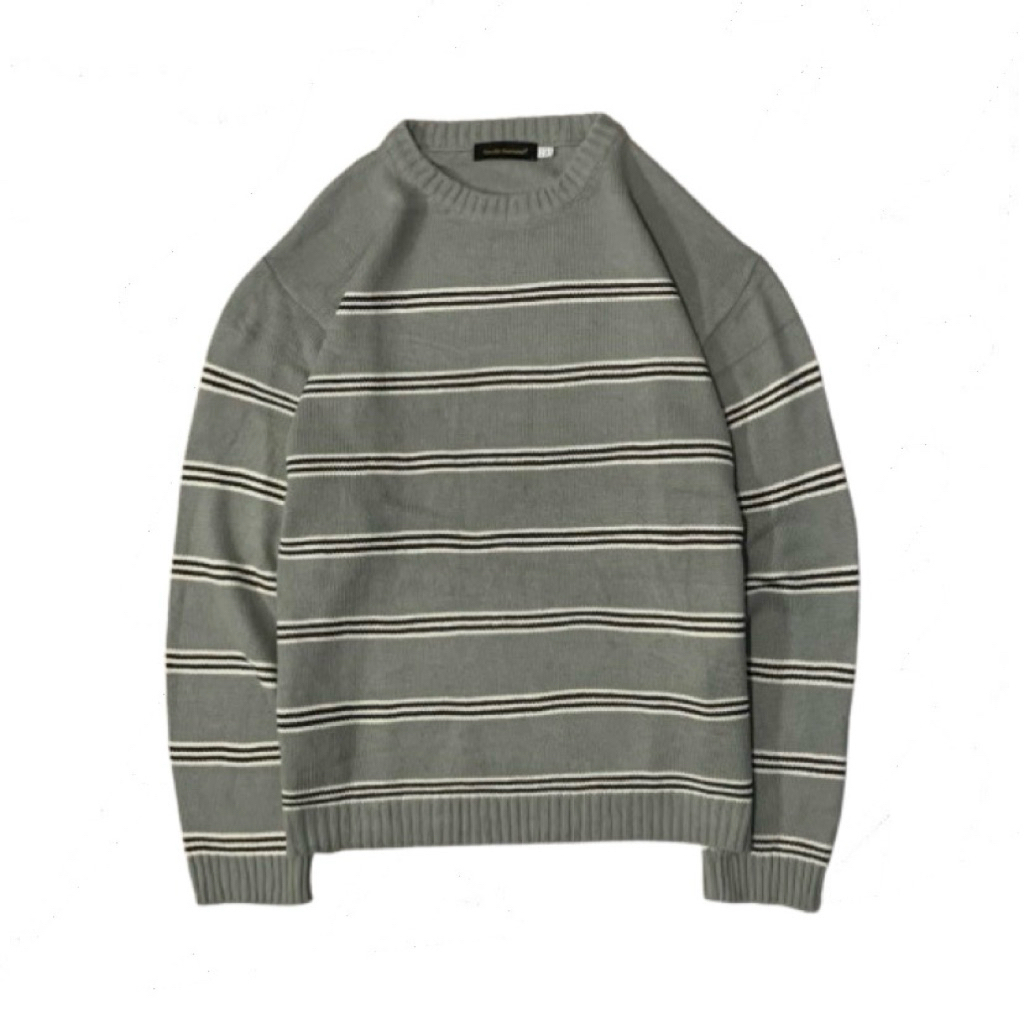 Knitwear List Stripe “FUN.DA.MENTALIST”