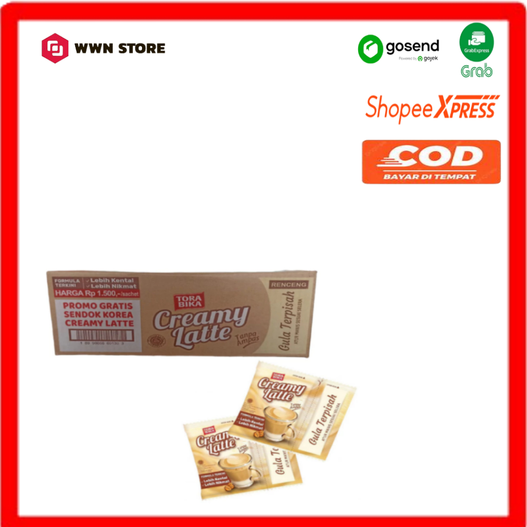 1 DUS TORABIKA CREAMY LATTE ISI 12 RENCENG