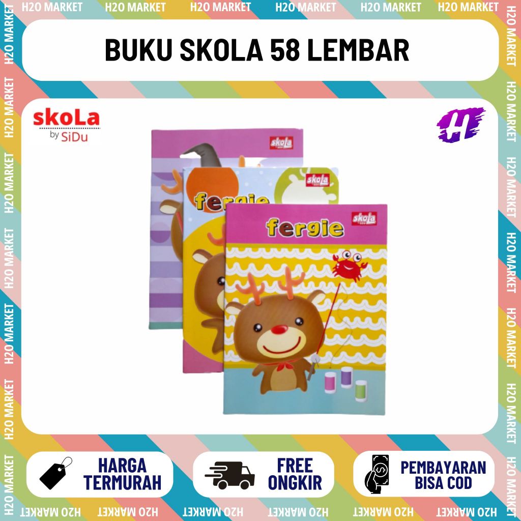 [H2O] Buku Tulis Skola 58 Lbr buatan SiDu (1 Pc)