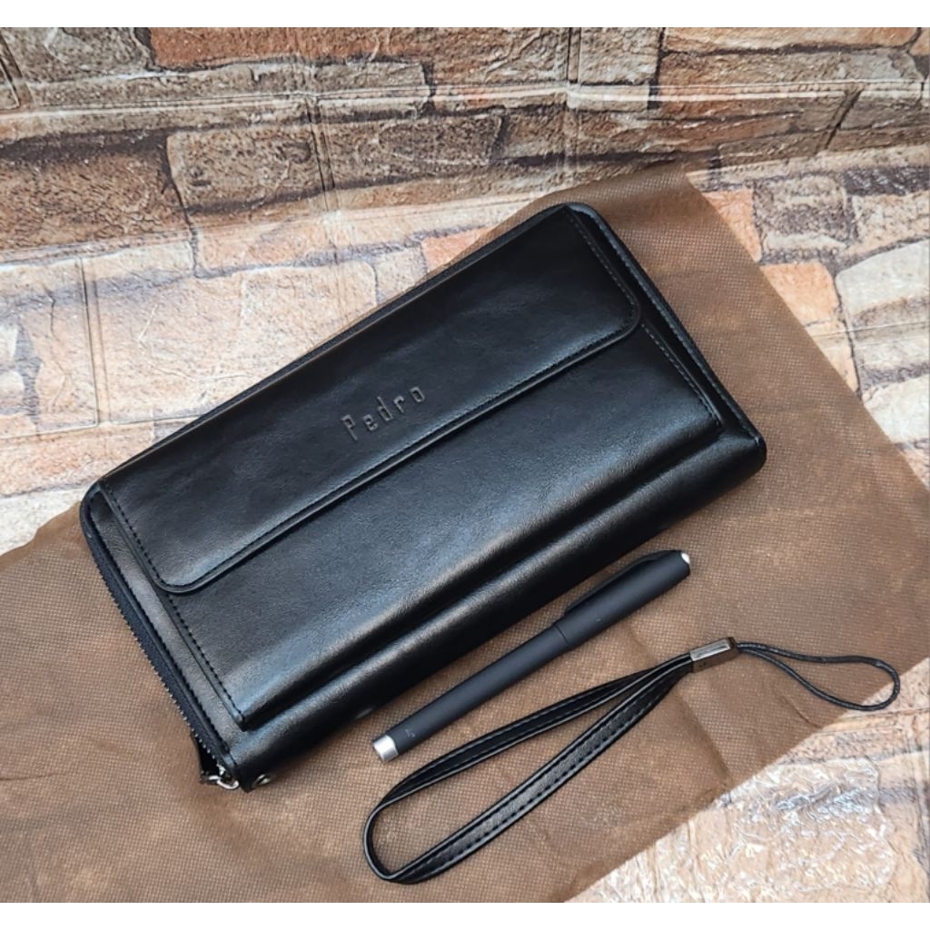 Tas Tangan Kulit Pedro091 Tas Clutch Fena Unisex Import