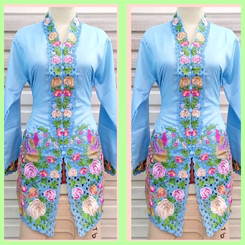 JUMBO LD 130-135//KEBAYA ENCIM BORDIR MERAK // KEBAYA ENCIM BETAWI MODEREN // ATASAN KEBAYA ENCIM MO