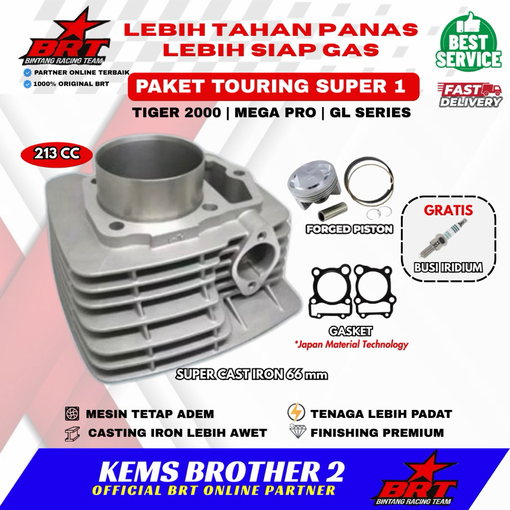 BLOK CAST IRON BRT TIGER 66 MEGAPRO FREE BUSI ORIGINAL BRT