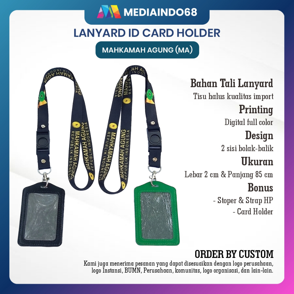 Ready stock Lanyard Id-Card Holder Mahkamah Agung