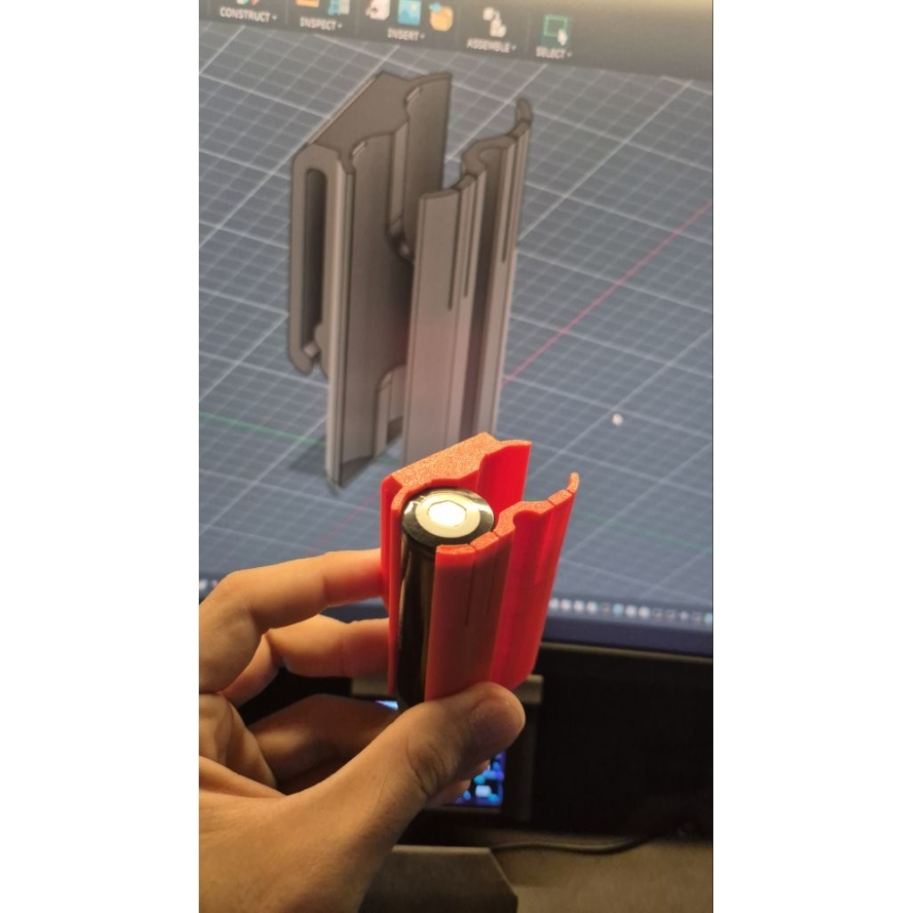 Custom 3D Printed Case Battery 21700 Holder Belt Clip (Vape/Powerbank)