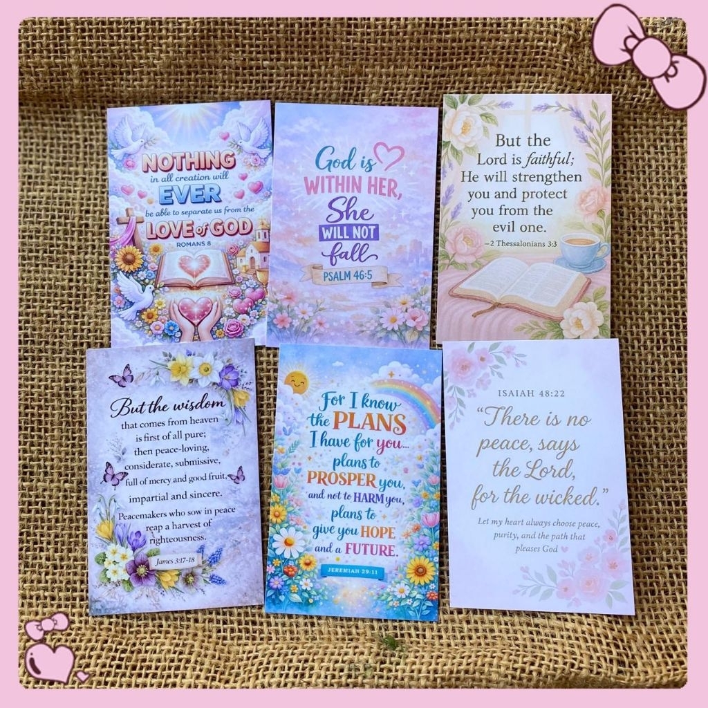 1(satu) biji kartu ucapan ayat alkitab versi bahasa inggris / christian Bible verse English card ver