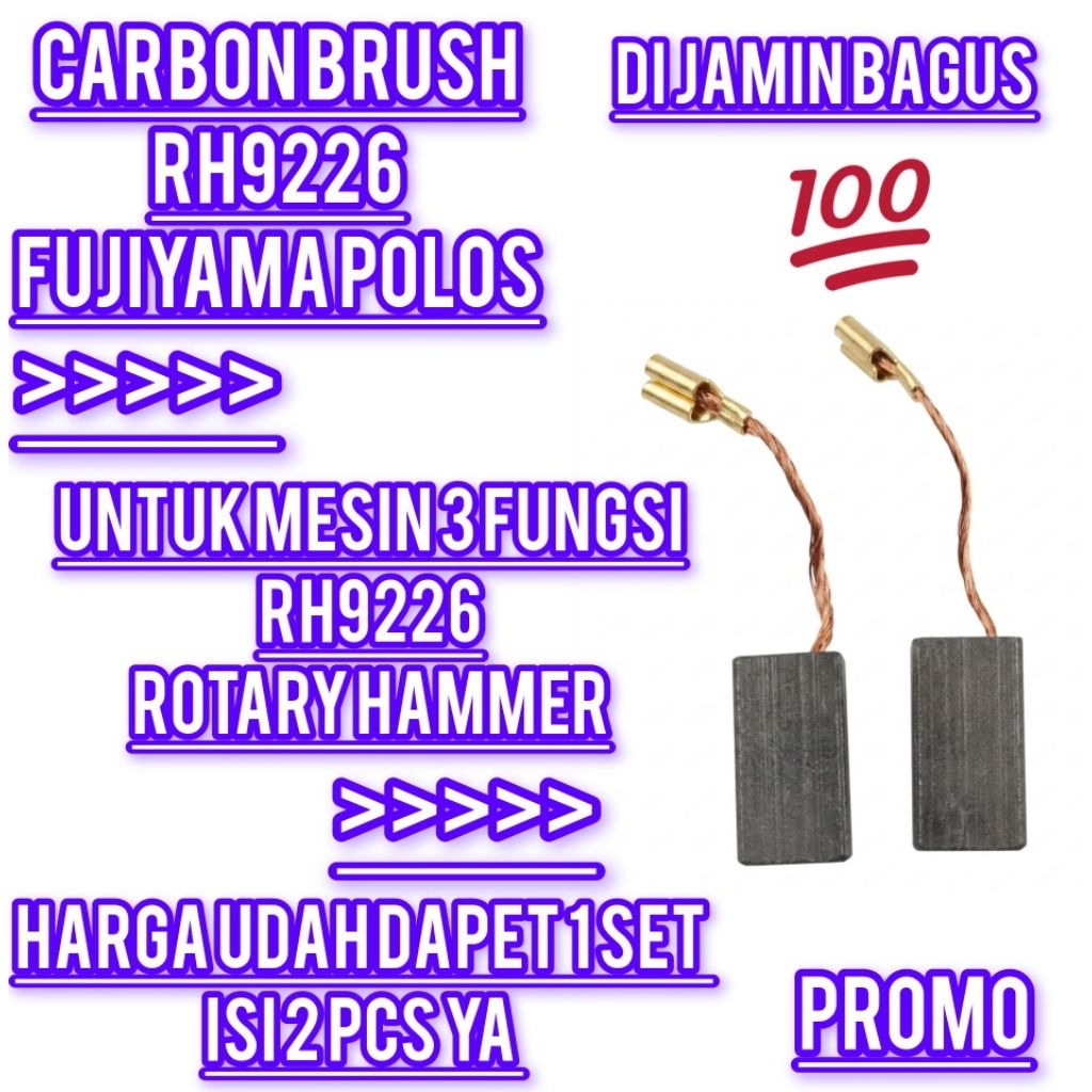 ARENG 9226 FUJIYAMA CARBON BRUSH FUJIYAMA 9226 UNTUK MESIN BOR ROTARY HAMMER 9226 FUJIYAMA READYYY P