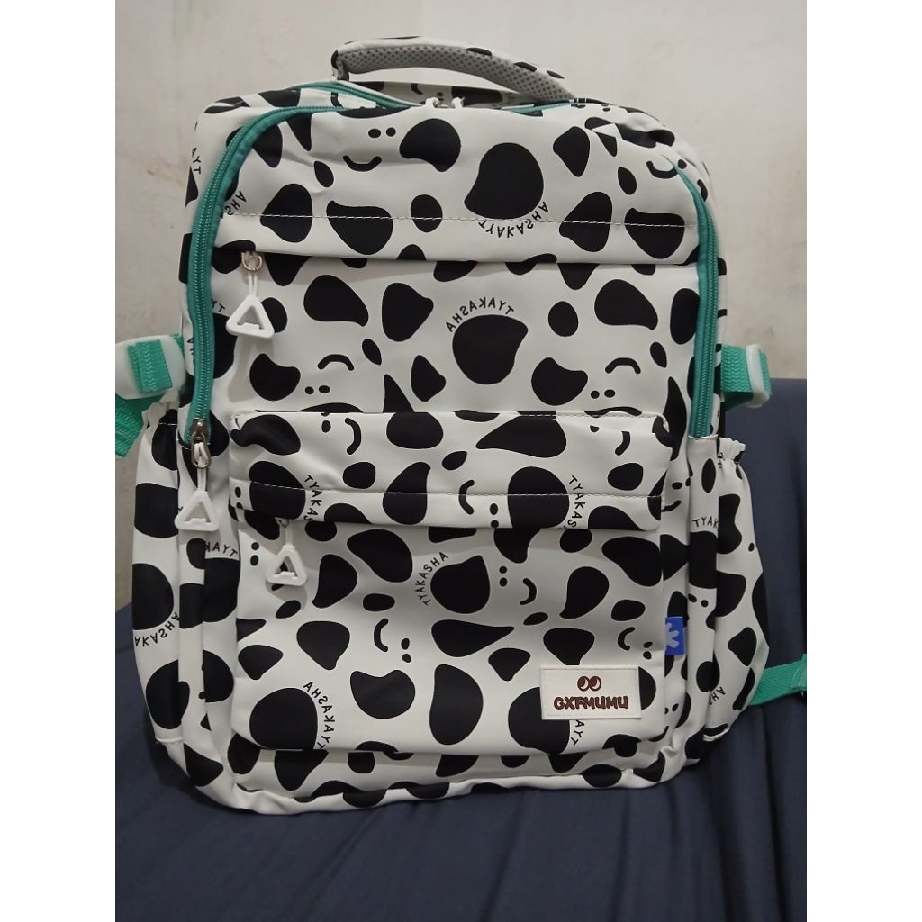 tas ransel besar motif sapi lucu new