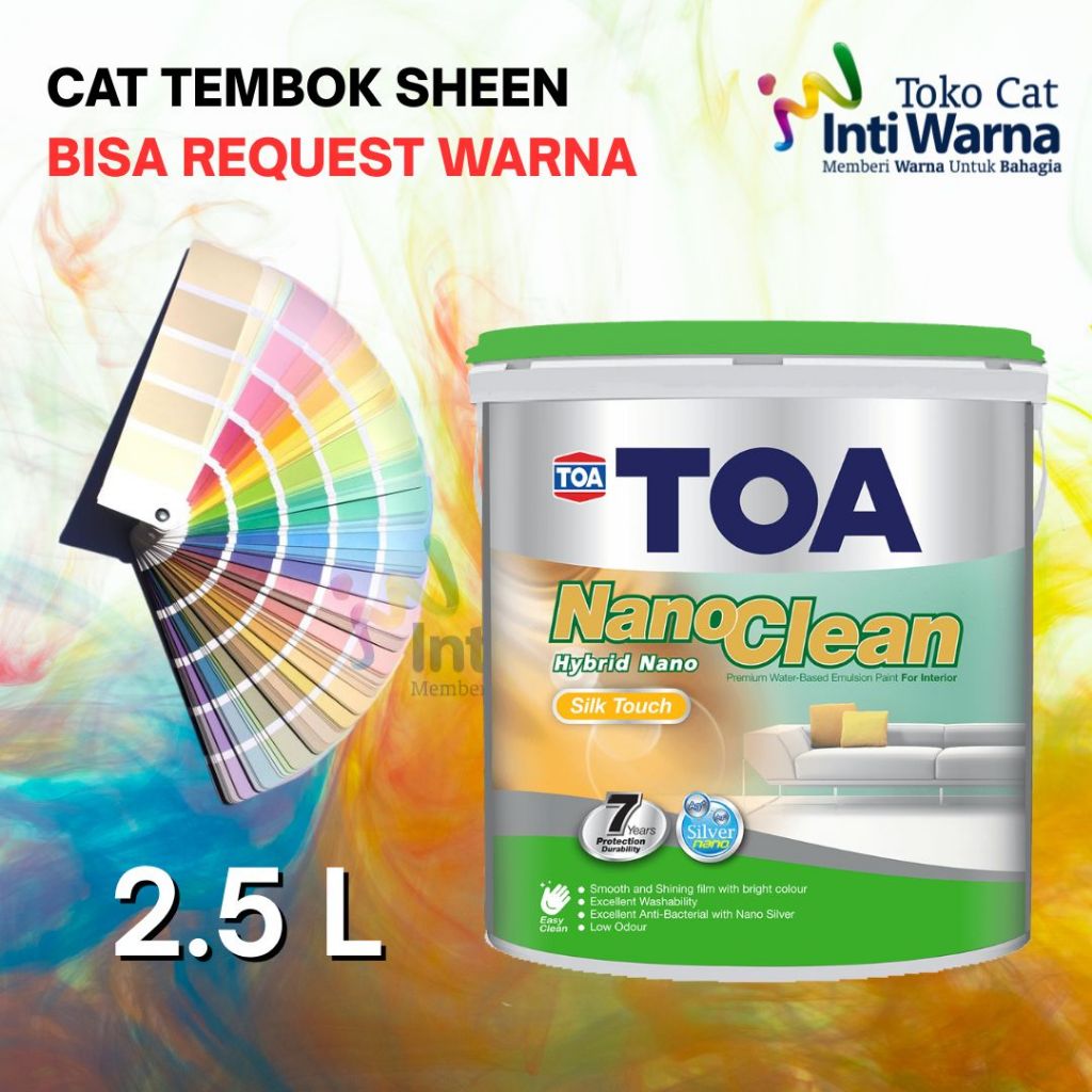 CAT TEMBOK INTERIOR TOA NANO CLEAN SILK TOUCH 2,5 L