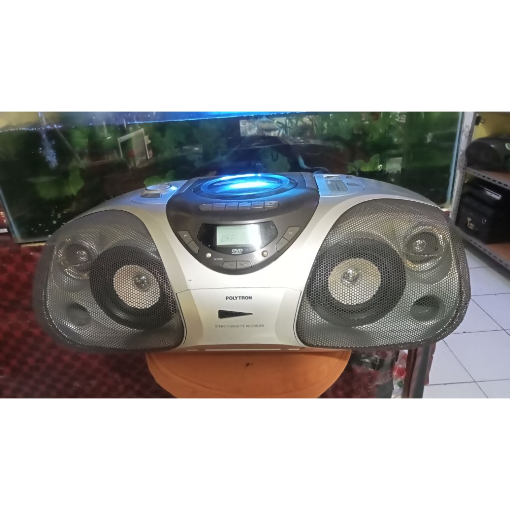 radio tape compo kapsul polytron grand DIVIDI Model GD-712M kondisi minus ya