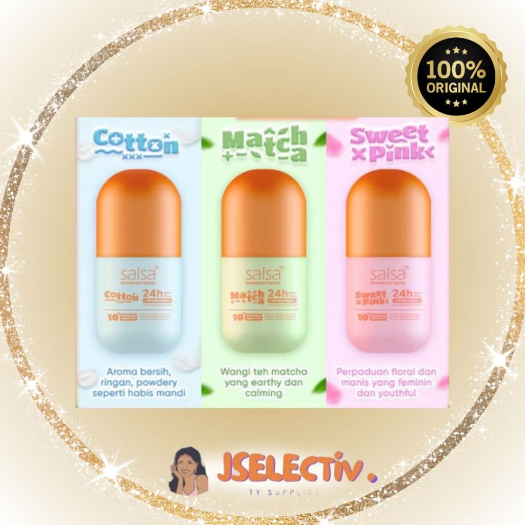 SALSA DEODORANT SPRAY - DEODORANT ANTIPERSPIRANT // JSELECTIV X JHON KOSMETIK // Deodoran SALSA - OR