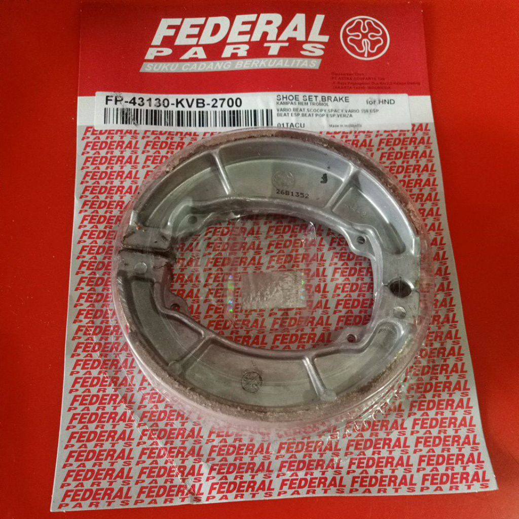 kampas rem belakang beat Vario federal