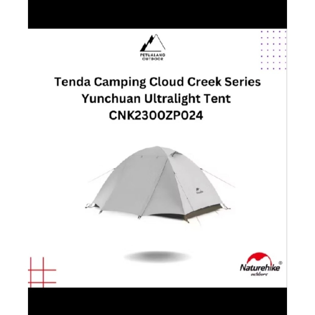 Tenda Naturehike Cloud Creek Up Ultralight 3p + Footprint Hike n Runn