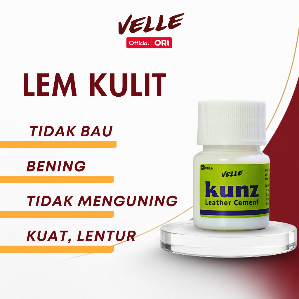 Lem Kulit, Leather Glue Permanen untuk Tas Kulit, Leather Bag & Leather Craft, Dompet, Sepatu | Vell