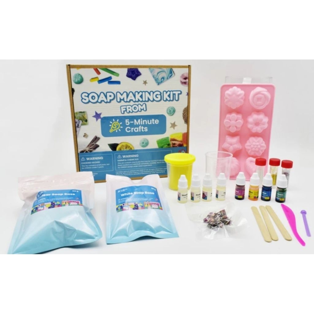 Soap Making Kit dari 5-Minute Crafts (Kit Pembuatan Sabun Mandi DIY)