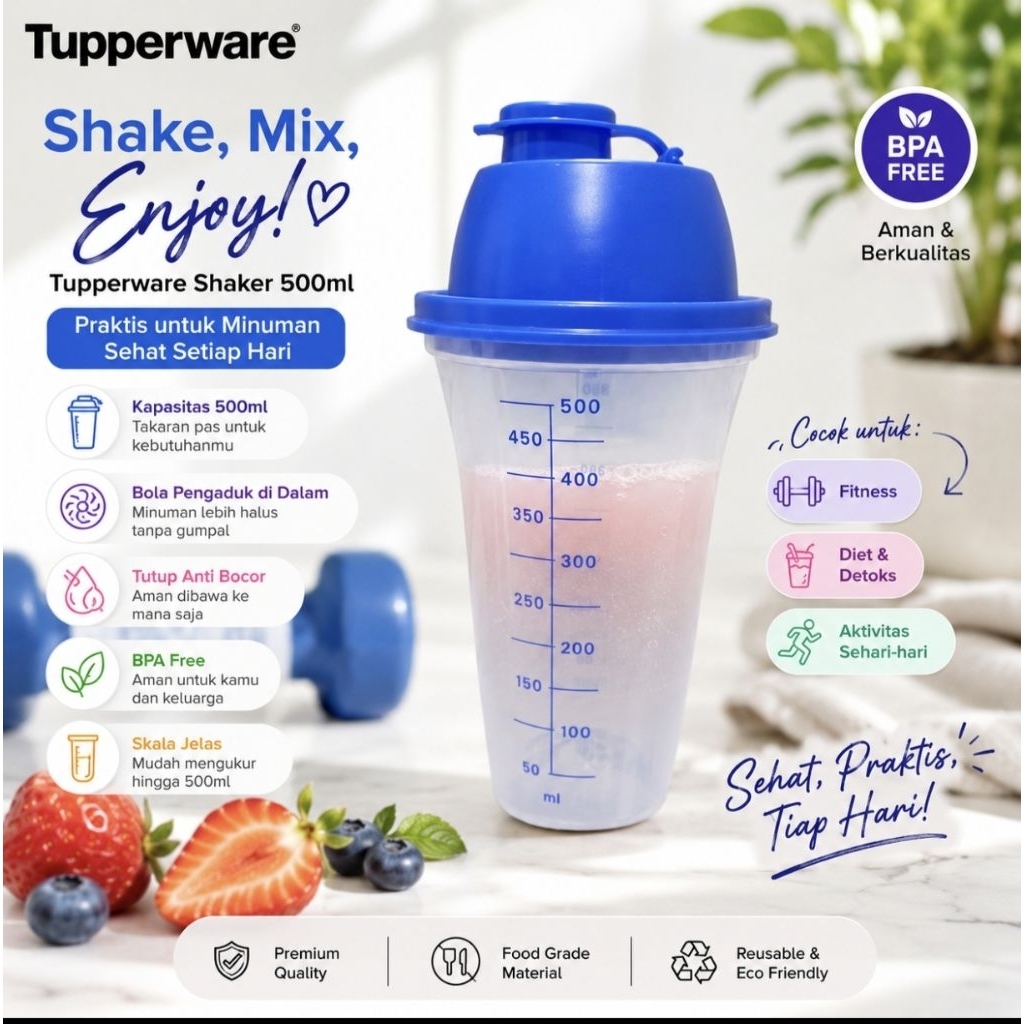 Botol Tupperware Quick Shake 500 ml - Bottles