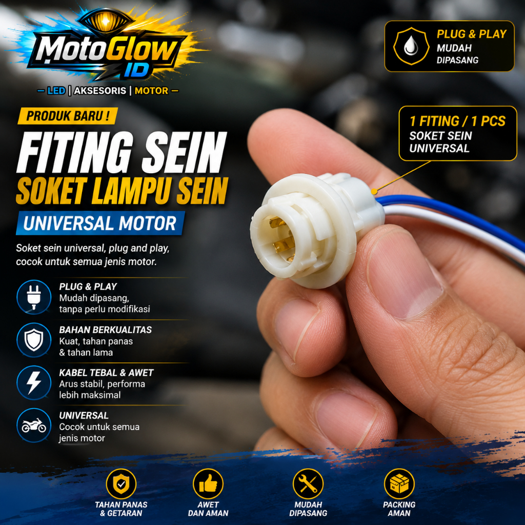 Fiting Sein Soket Lampu Sein Universal Motor