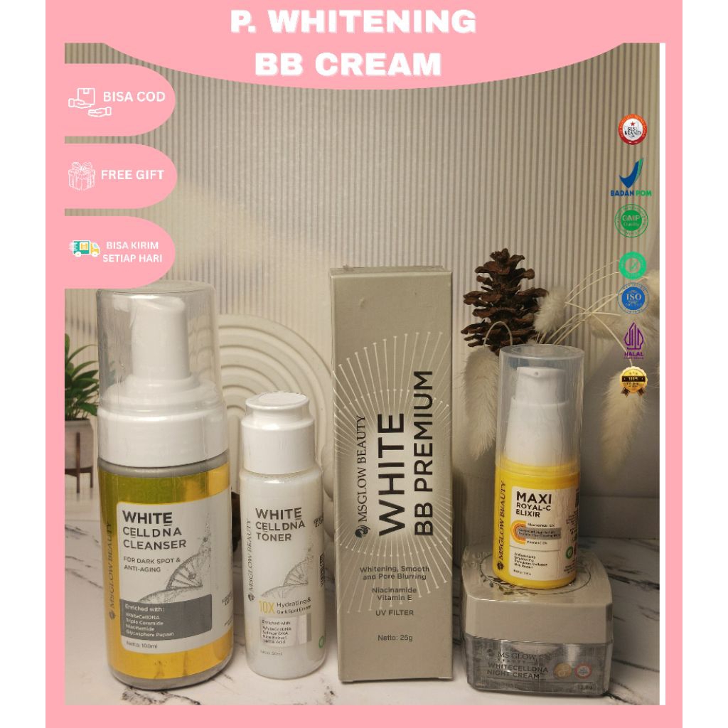 paket wajah bb cream ms glow beauty | mencerahkan| flek hitam | kusam