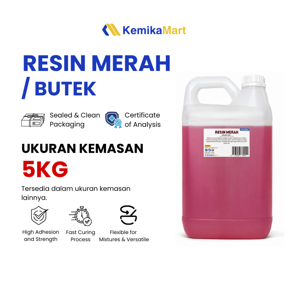 Resin Merah 5kg / Resin Butek Ukuran 5Kg Tanpa Katalis