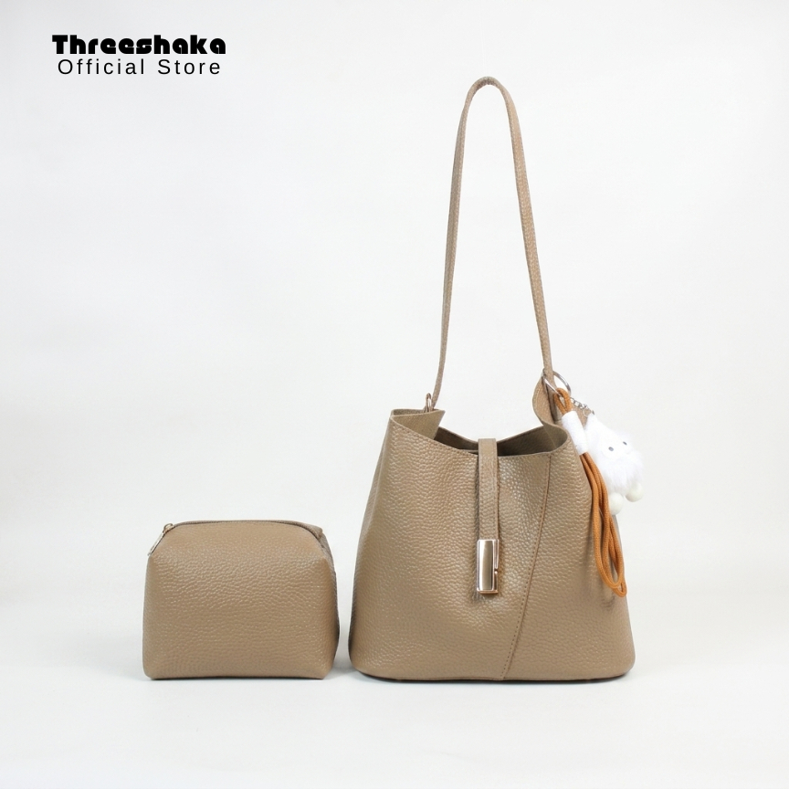 Threeshaka Shoulder Bag Wanita Ziva free Pouch