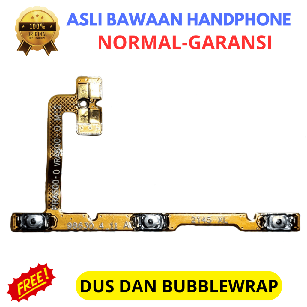 Flexible on off volume hp Realme Narzo 50a - Narzo 30a - asli original copotan cabutan bawaan