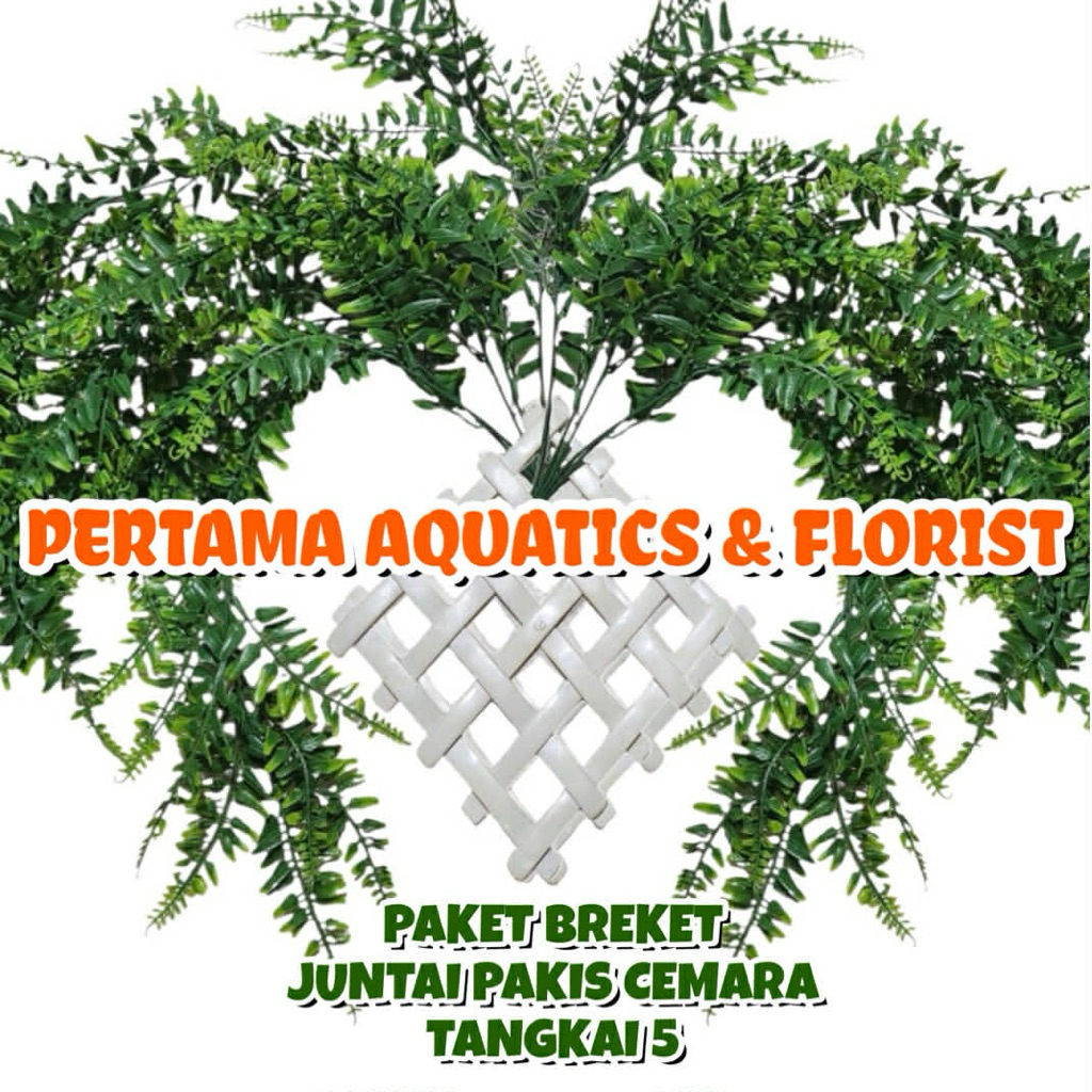 JUNTAI PAKIS CEMARA ARTIFICIAL X5/ Juntai Bunga Plastik/ Junta BungaHiasan Plastik/ Juntai BungaTana
