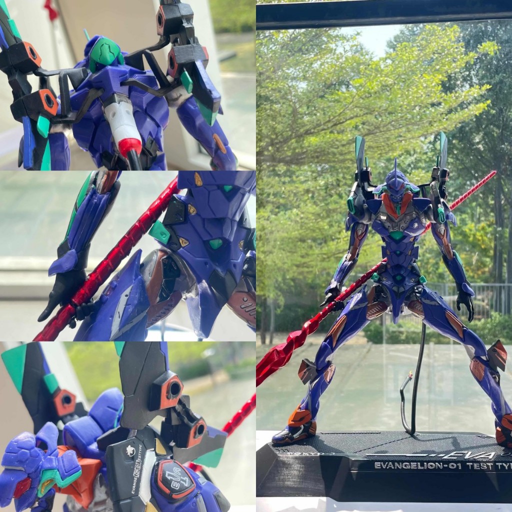 Figure Unit -01 EVA-01 Evangelion 28cm With Spear of Longinus - Blister & Box