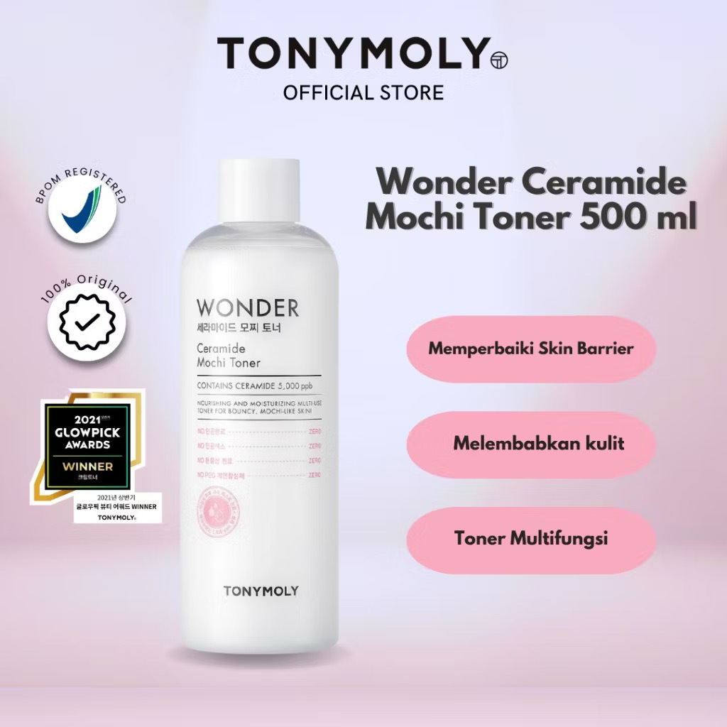 BPOM CERTIFIED TONYMOLY CERAMIDE MOCCHI TONER KOREAN SKINCARE COSMETICS COSMETIC KOREA KOSMETIK