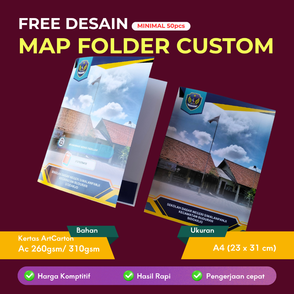 CETAK MAP CUSTOM - FREE DESAIN