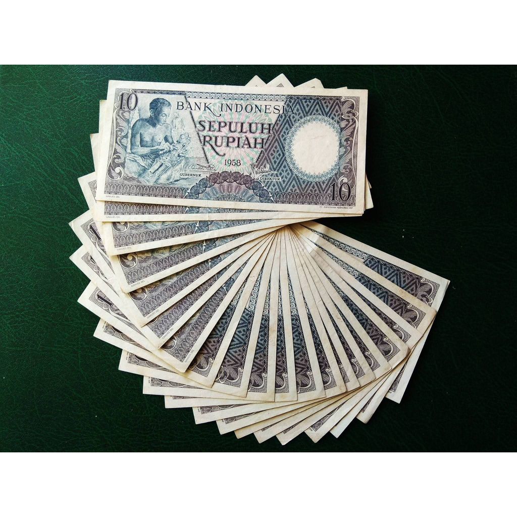 10 Rupiah Pekerja 1963 Used