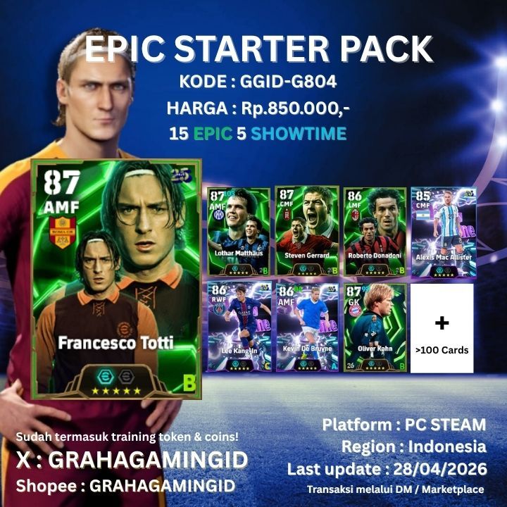 GrahaGamingID GGID-G804 Starter Pack Akun eFootball PC STEAM Komputer