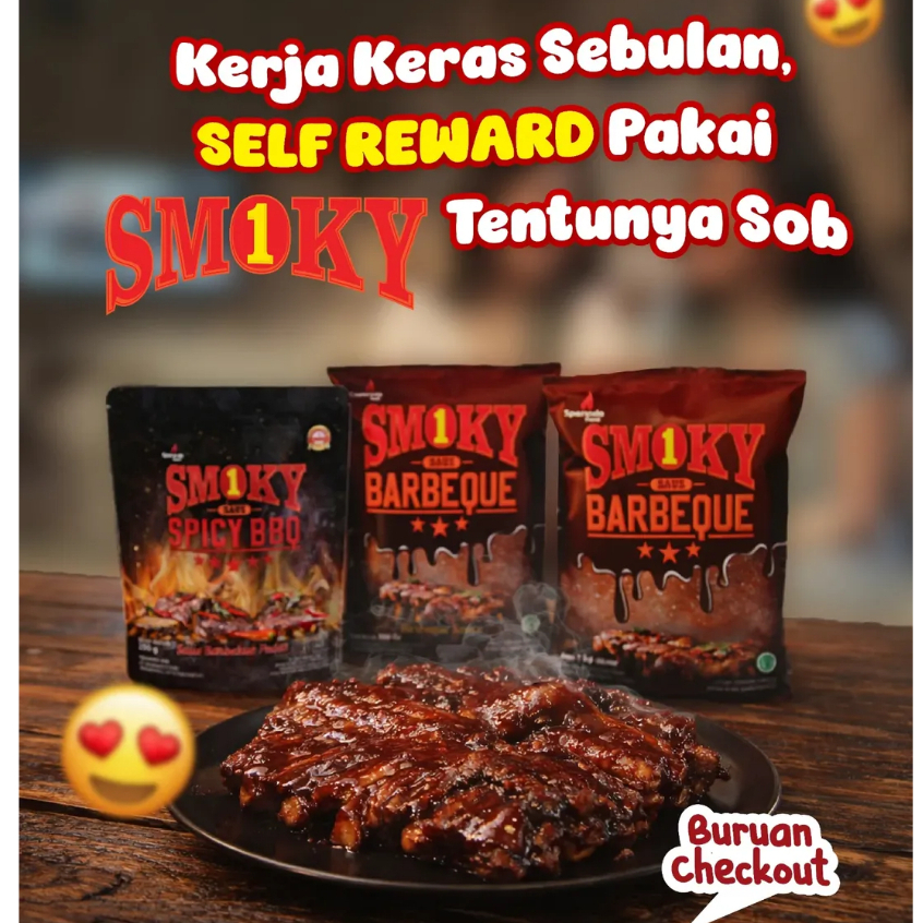 Barbeque Saus Smoky | Saus Barbeque Smoky | Smoky BBQ 1Kg 500Gram Saus Barbeque