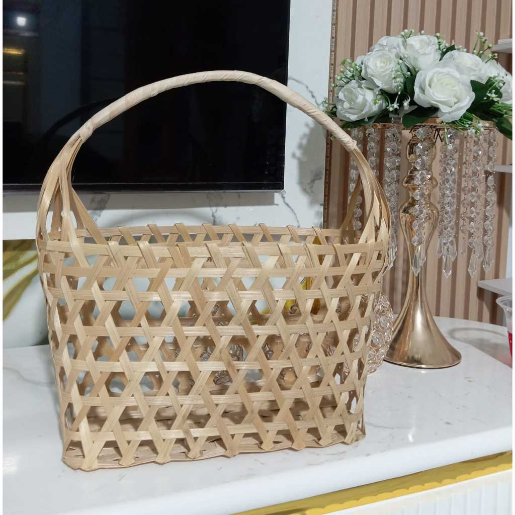 Tas Parcel Anyaman Bambu Ukuran Jumbo Besar Tahan Lama Serbaguna