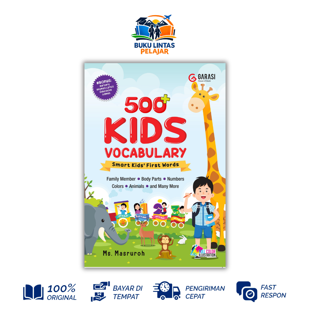 Buku 500+ Kids Vocabulary Smart Kids, First Words