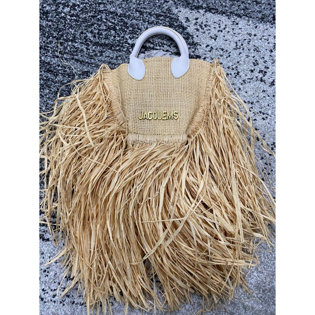 [PRELOVED] Jacquemus Raffia Fringe Mini Bag Tas Anyaman Fashion