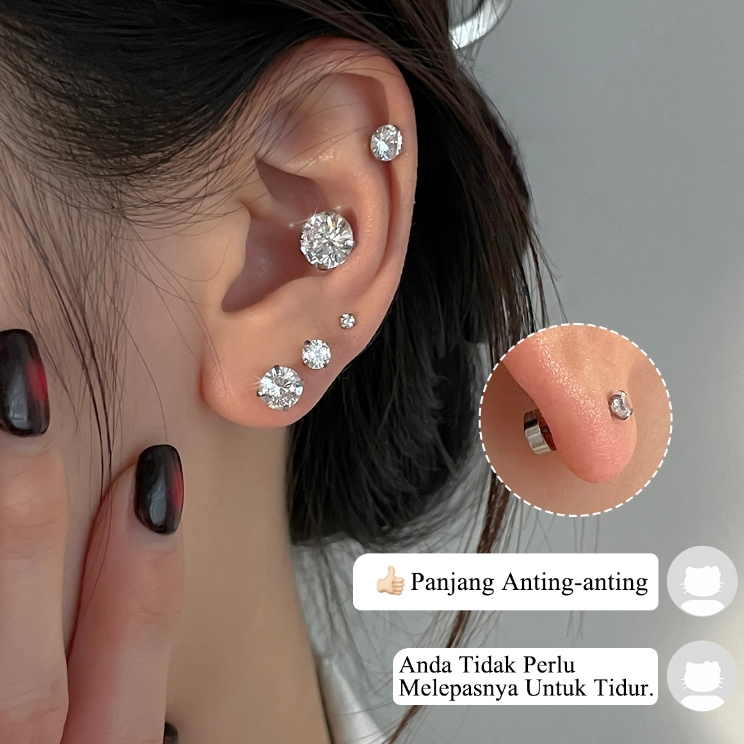 Auravibe Jewelry - Titanium Anting medis untuk tindik telinga, anting tulang telinga kelas atas, ant