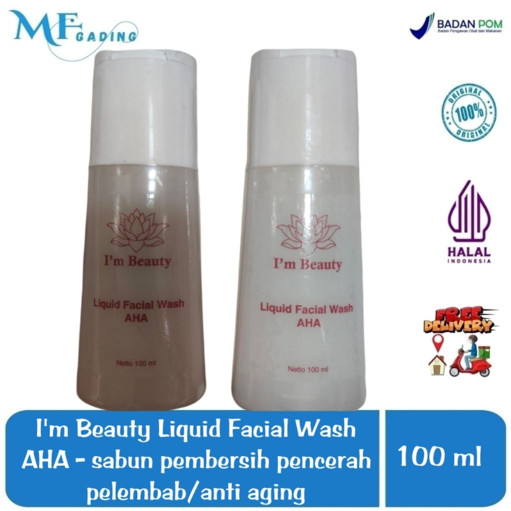 I'm Beauty Liquid Facial Wash AHA - sabun pembersih pencerah pelembab / anti aging - im beauty by im