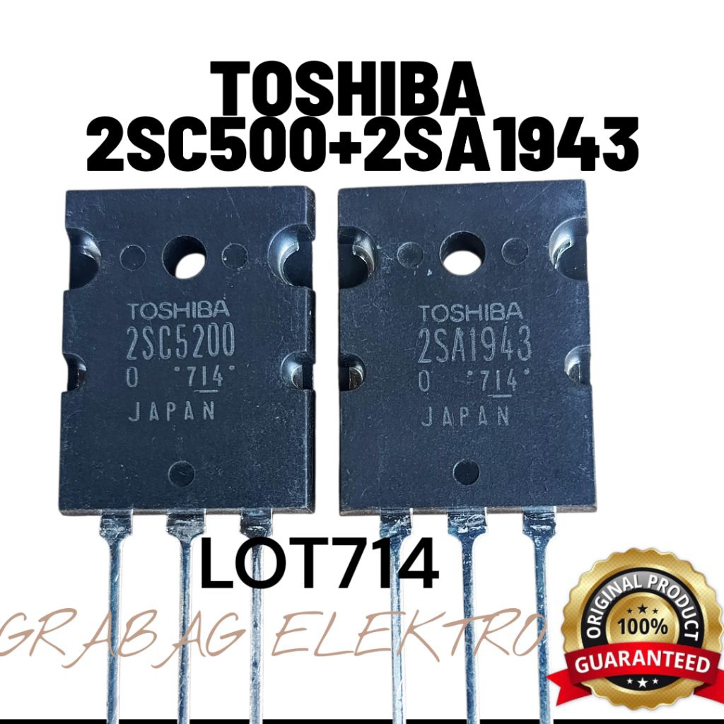 TRANSISTOR TR TOSHIBA 5200+1943 LOT 714 ORIGINAL 1SET