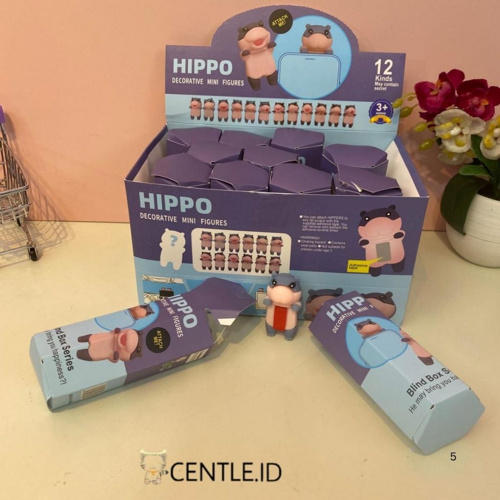 Box Hiasan Hp Lucu Aksesoris Hp tempelan lucu unik kuda nil Hadiah Kado Ulang Tahun