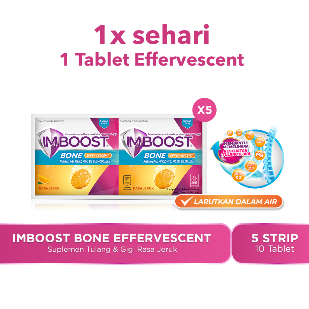 Imboost Bone Effervescent @5 Strip x 2 Tab