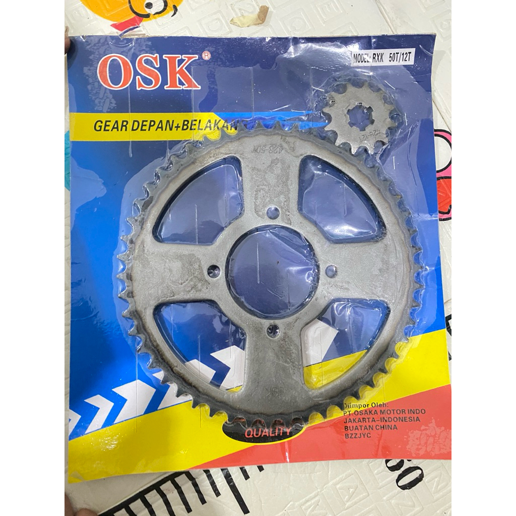 GEAR SET 50T JUPITER Z RX KING VEGA R FORCE 1 GIR DEPAN BELAKANG 50T