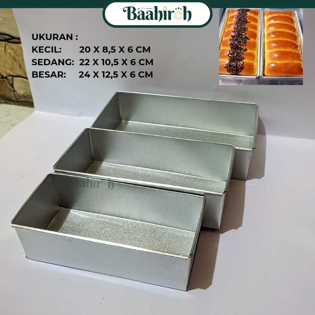 Loyang Roti Sobek Gembong 20x8x6cm 22x10x6cm 24x12x6cm Galvalum Cetakan Roti gembung