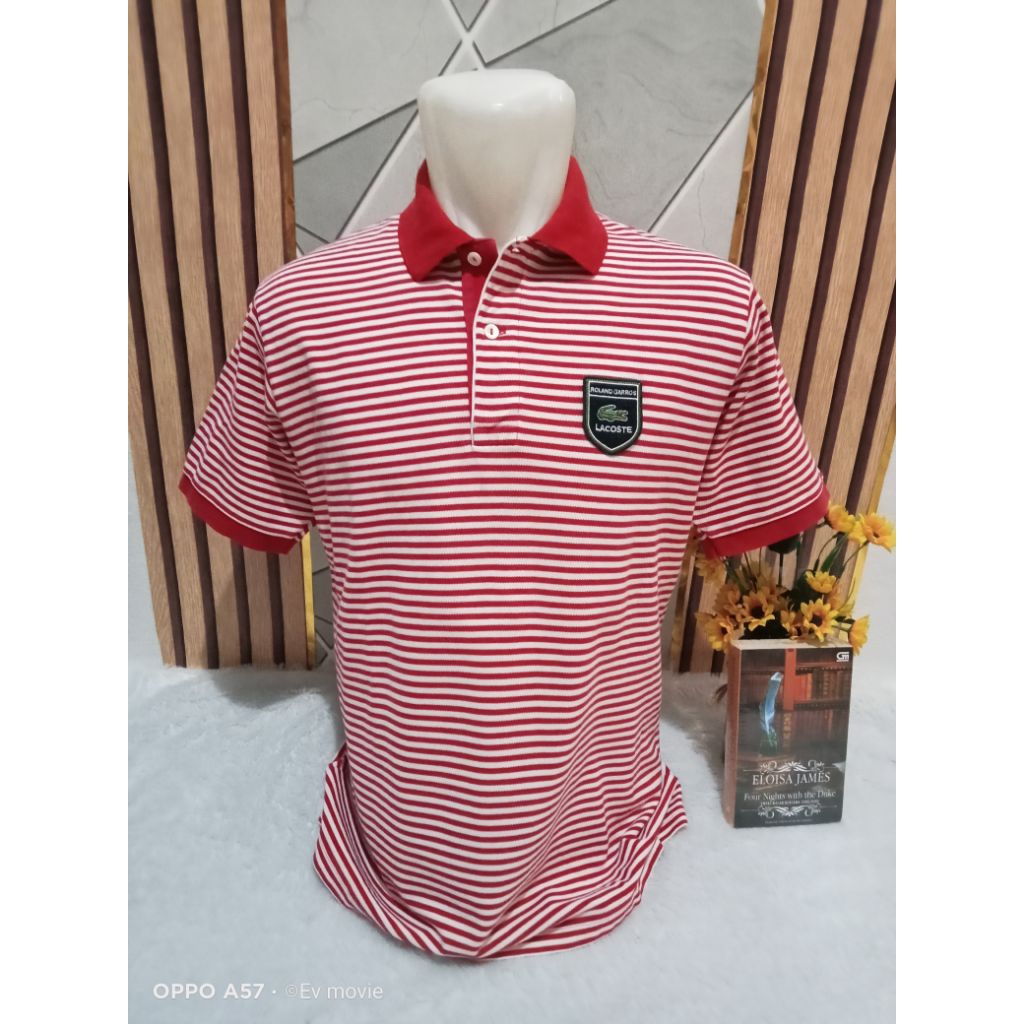 kaos kerah polo Lcos Roland Garros
