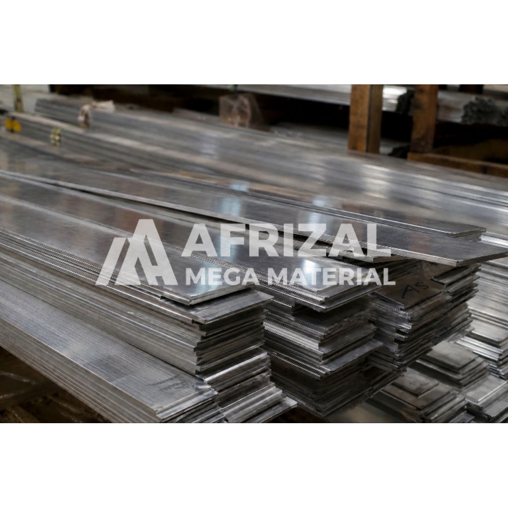 Plat strip alumunium tebal 6mm x 50mm 1000mm