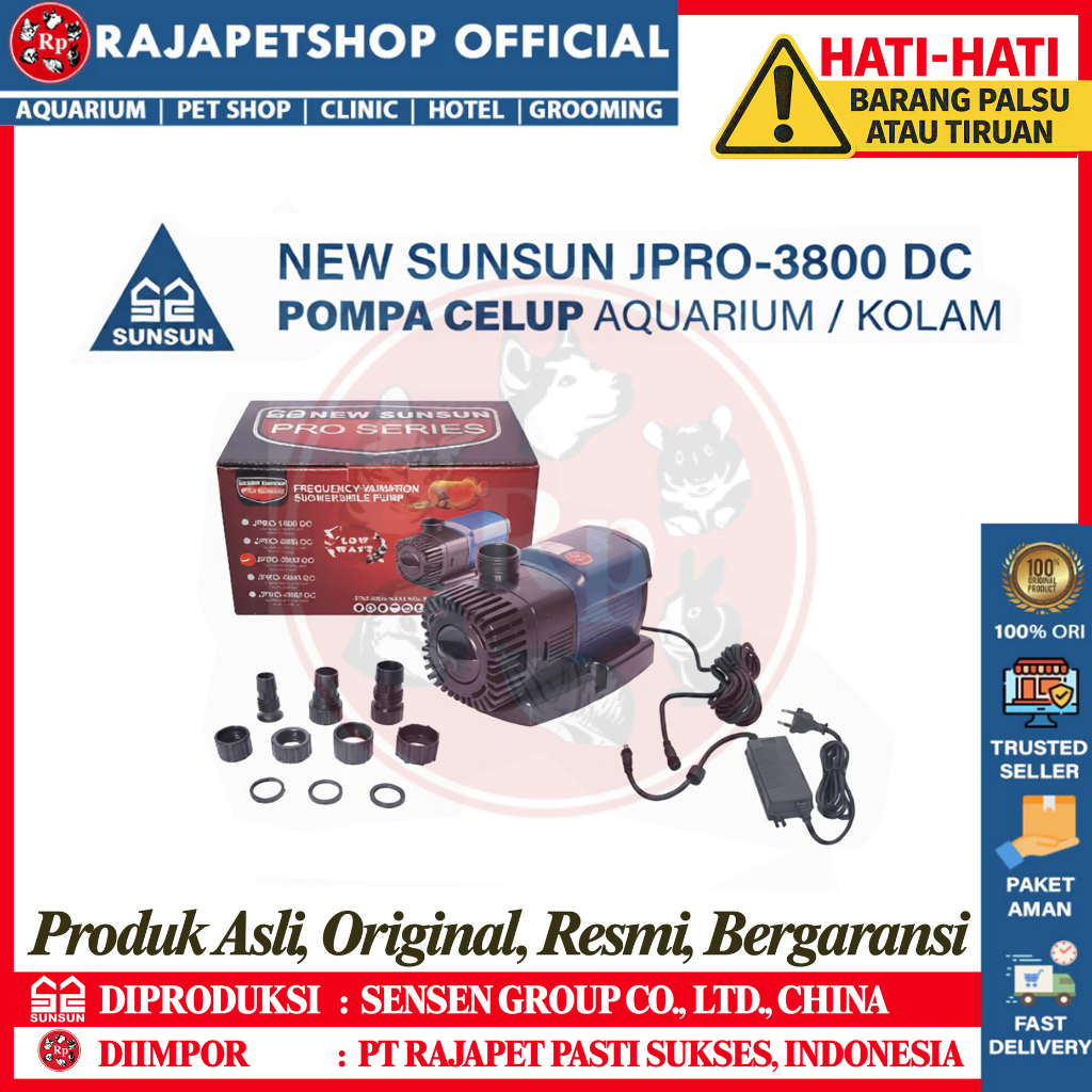 NEW SUNSUN JPRO 3800 DC POMPA CELUP KOLAM AQUARIUM