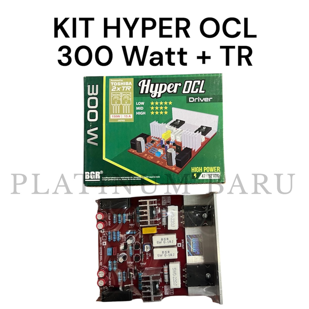 Kit Amplifier Hyper OCL 300 Watt + TR Toshiba Power Audio Rakitan BGR Driver Final Sound System | Hy