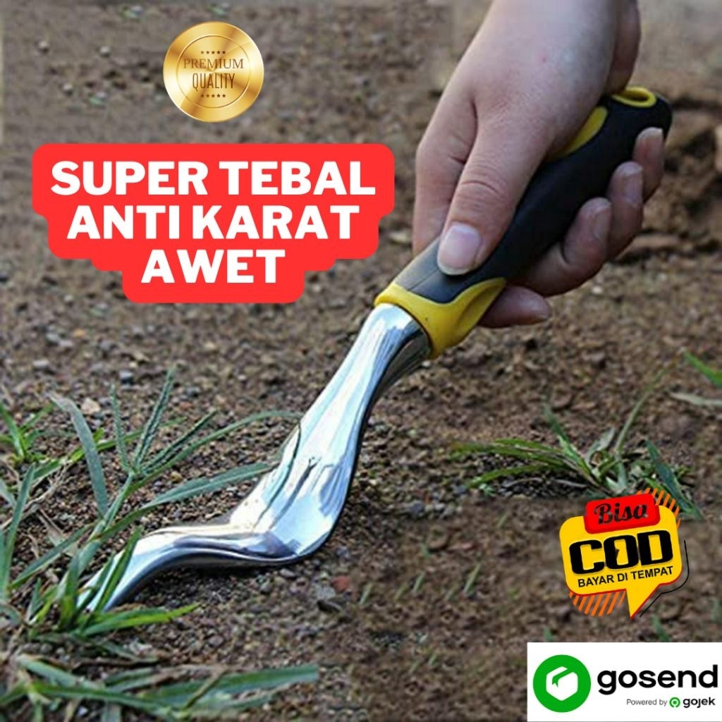 Alat Pencabut Rumput Liar  Akar Manual Kuning