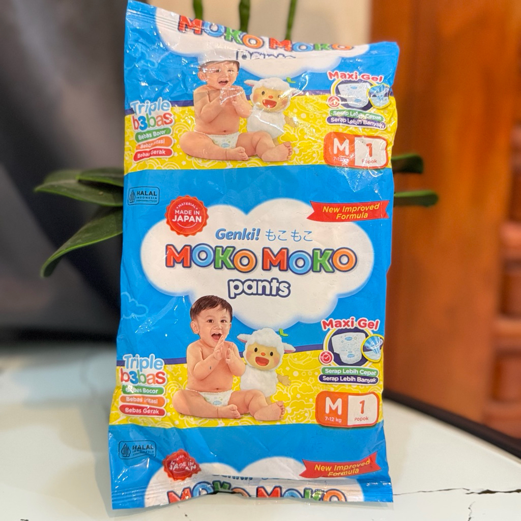 Moko-Moko Genki  pants Sachet Ukuran M (7-12kg) 1 pcs